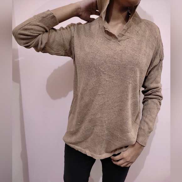 💜Hoodie Backless design winter top - Picture 4 of 5